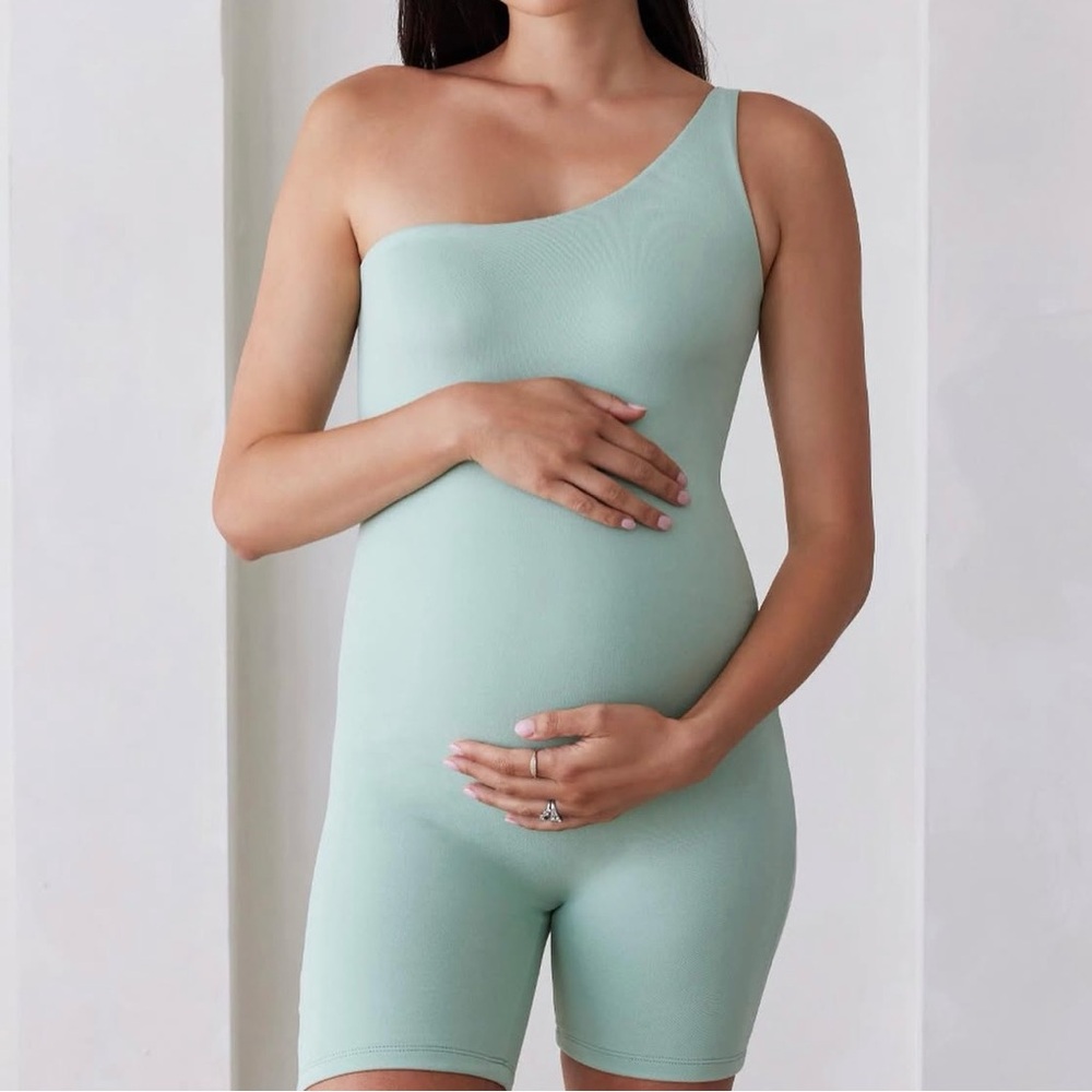 Bumpsuit Mint Green Maternity Romper